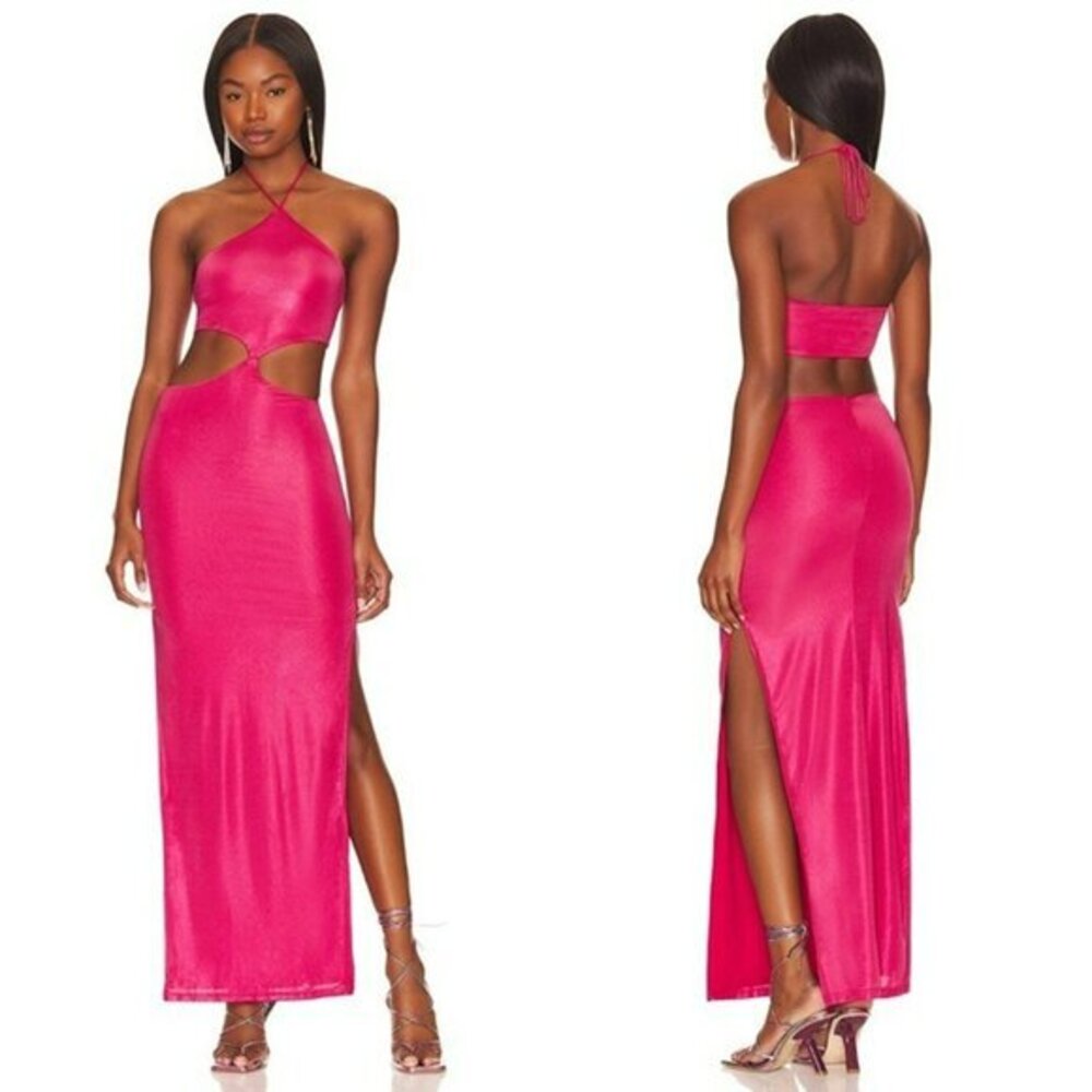 Superdown Cyntia Cut out Gown - Hot Pink